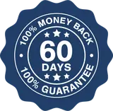 60-day money-back guarantee seal